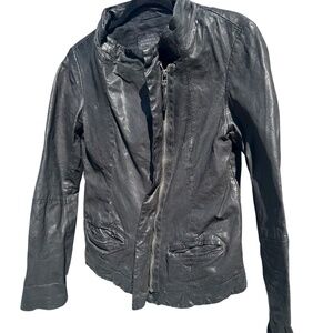 ALLSAINTS Black Leather Jacket